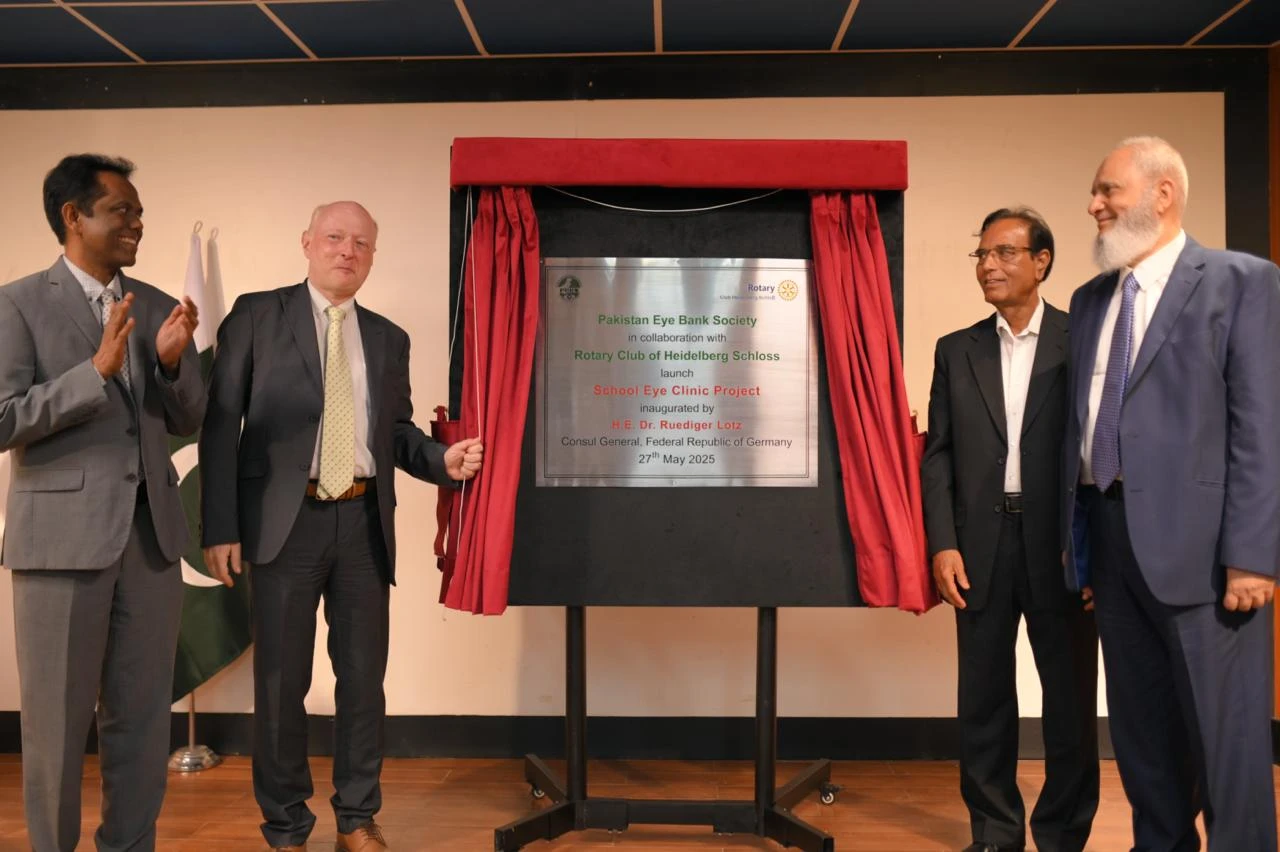 Inauguration plaque unveiling — School Eye Clinic Project