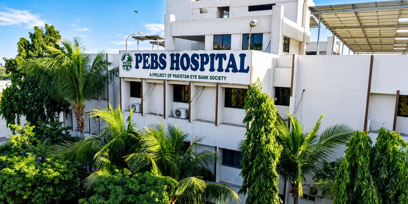PEBS Hospital building in Shadman Town, North Karachi